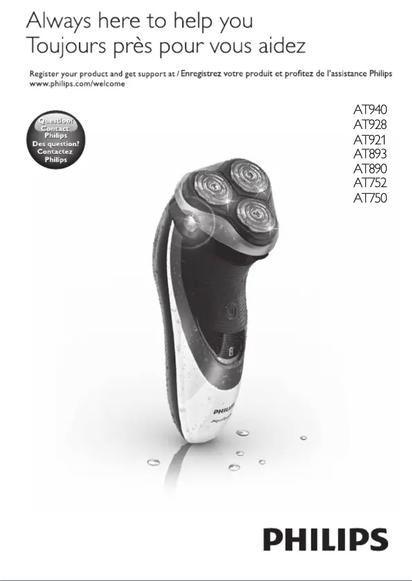 Página 1 del manual Manual de usuario Philips AquaTouch AT752