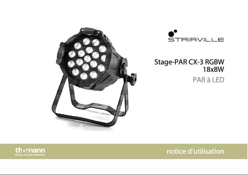 Page n°1 - Manuel utilisateur Stairville Stage-PAR CX-3 RGBW 18x8W