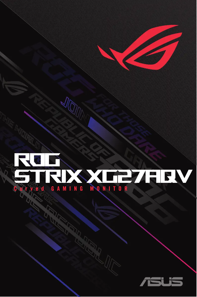 Page 1 de la notice Manuel utilisateur Asus ROG Swift XG27AQV