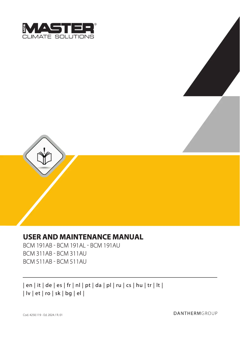 Page n°1 - Manuel utilisateur Master BCM 511