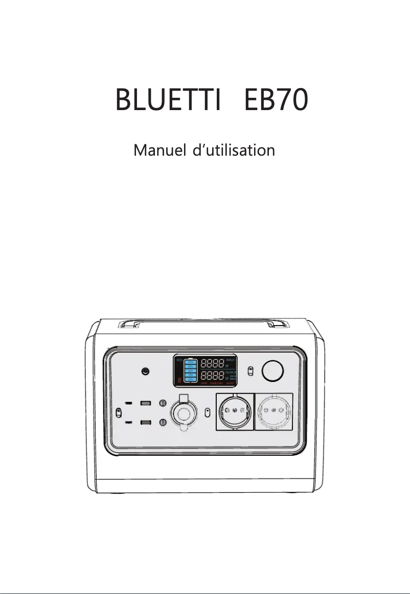 Image de la première page du manuel de l'appareil EB70