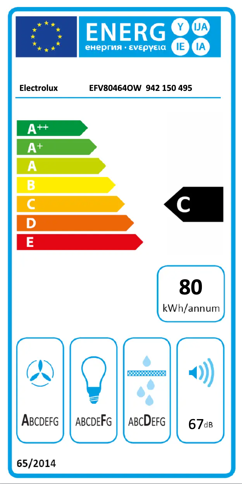 Image de la première page du manuel de l'appareil EFV80464OW