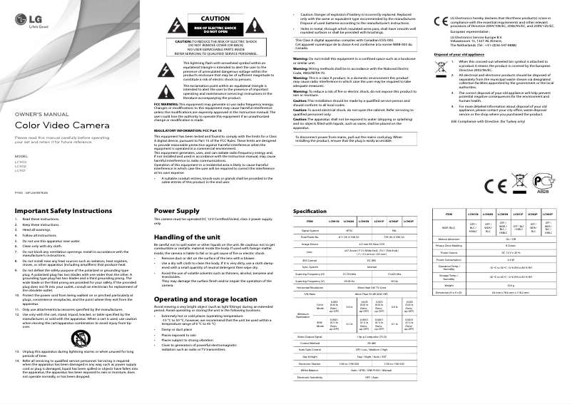 Página 1 del manual Manual de usuario LG LC903P