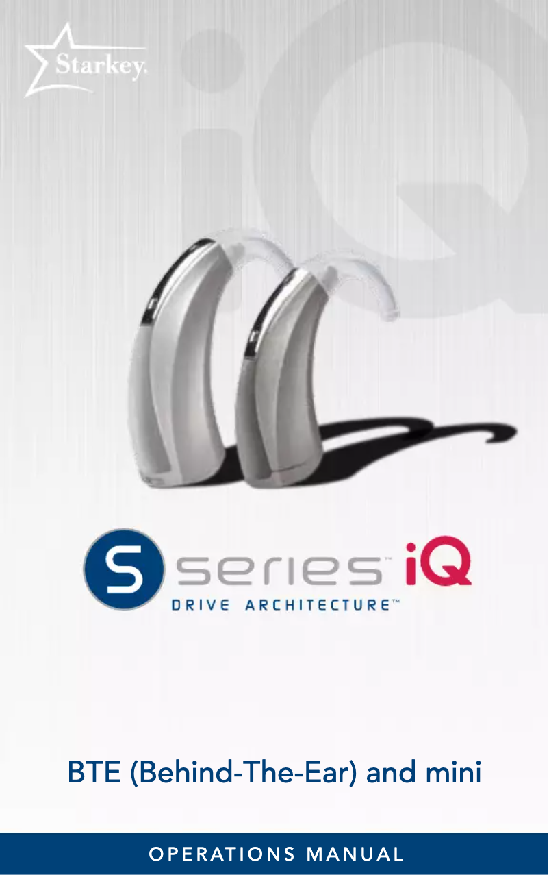 Page 1 de la notice Manuel utilisateur Starkey S Series iQ BTE