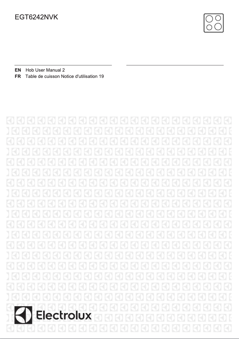 Page n°1 - Manuel utilisateur Electrolux EGT6242NVK