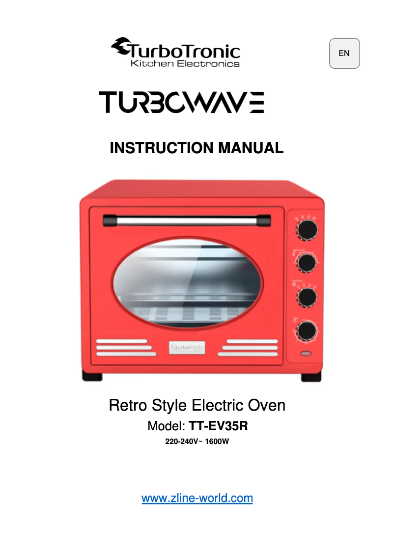 Page n°1 - Manuel utilisateur TurboTronic TurboWave TT-EV35R