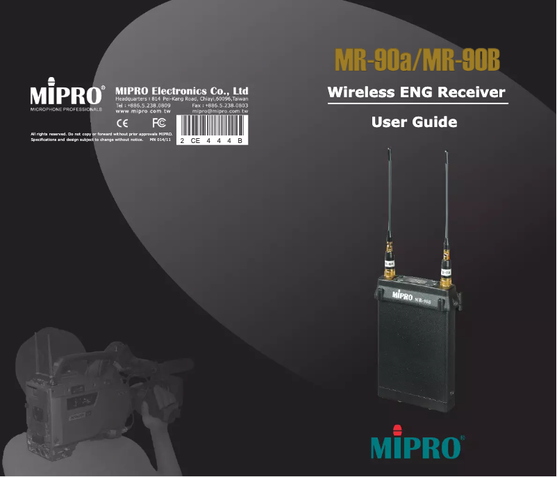 Image de la première page du manuel de l'appareil MR-90SB
