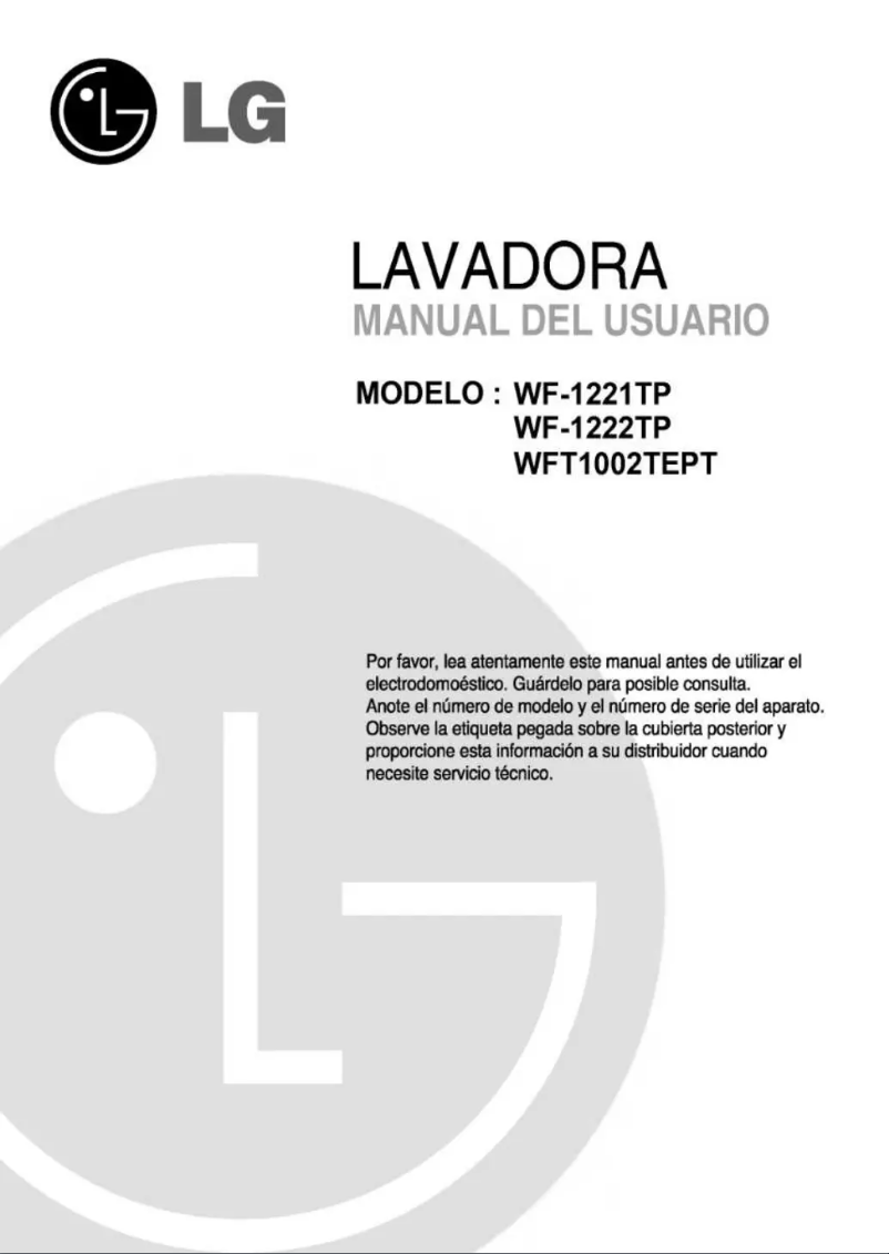 Page n°1 - Manuel utilisateur LG WFT1002TEPT