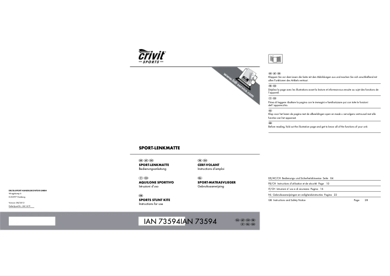 Page n°1 - Manuel utilisateur Crivit IAN 73594