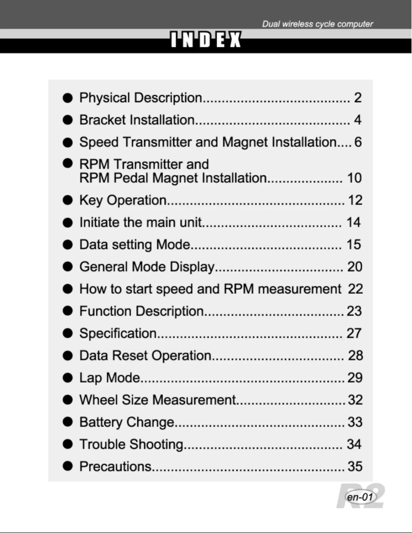Image de la première page du manuel de l'appareil EC-R2