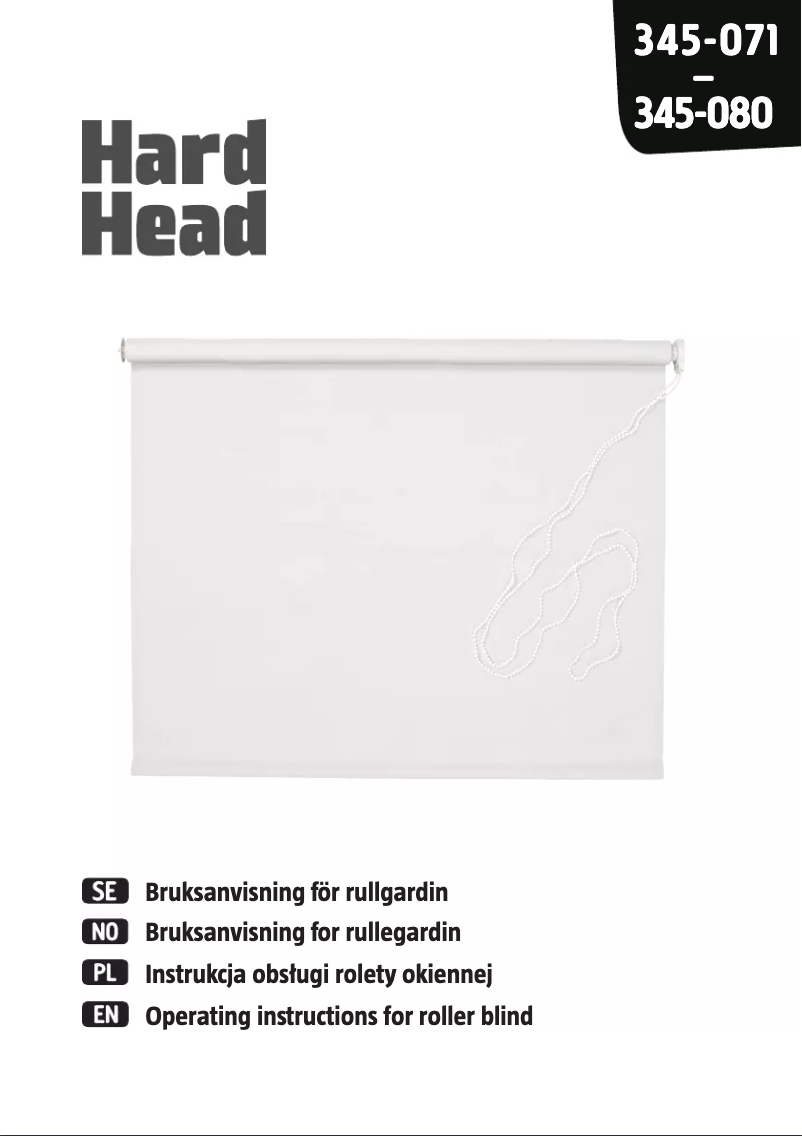 Page n°1 - Manuel utilisateur Hard Head 345-071