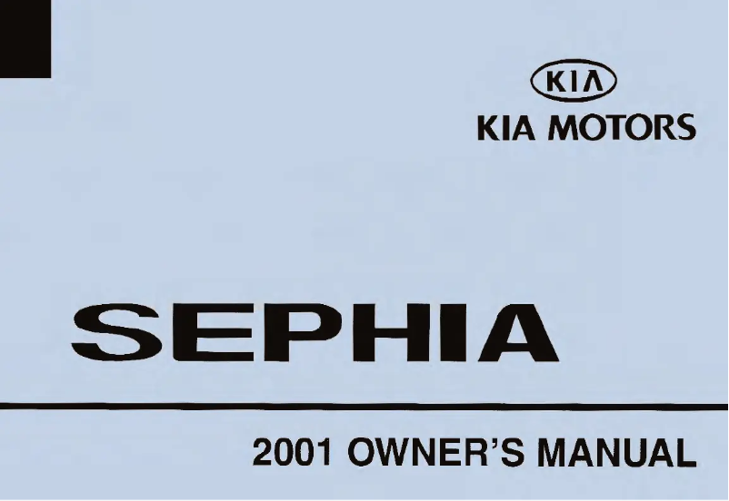 Image de la première page du manuel de l'appareil Sephia (2001)