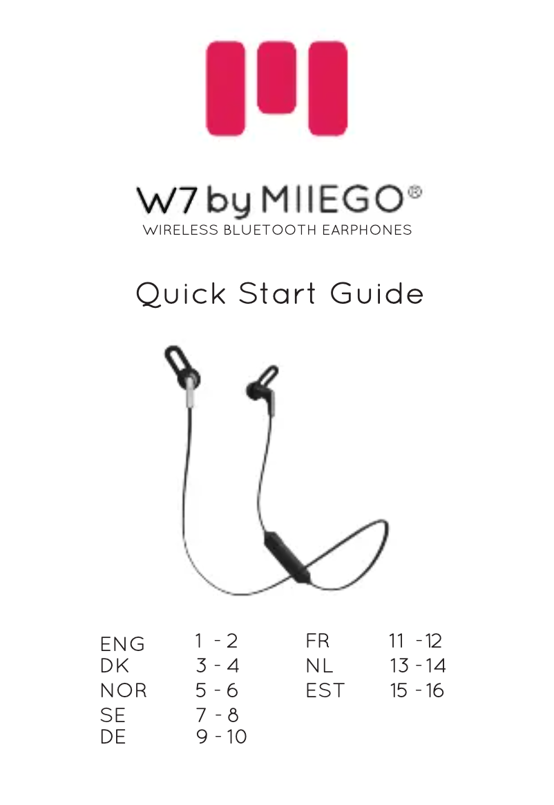 Page n°1 - Manuel utilisateur Miiego W7