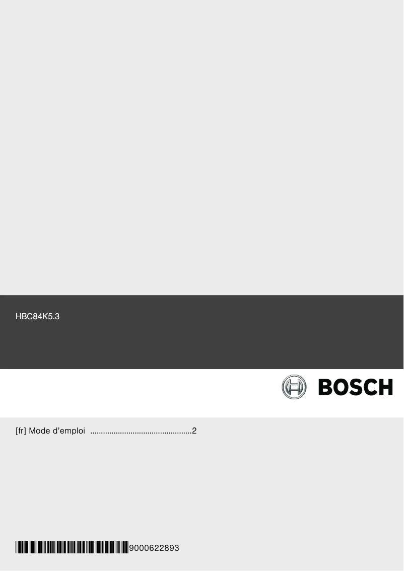 Page n°1 - Mode d'emploi Bosch HBC84K523