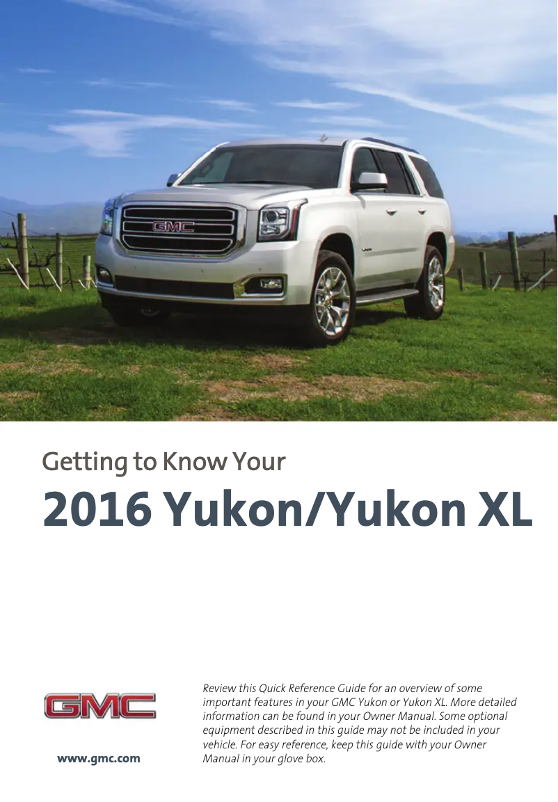 Image de la première page du manuel de l'appareil Yukon XL (2016)