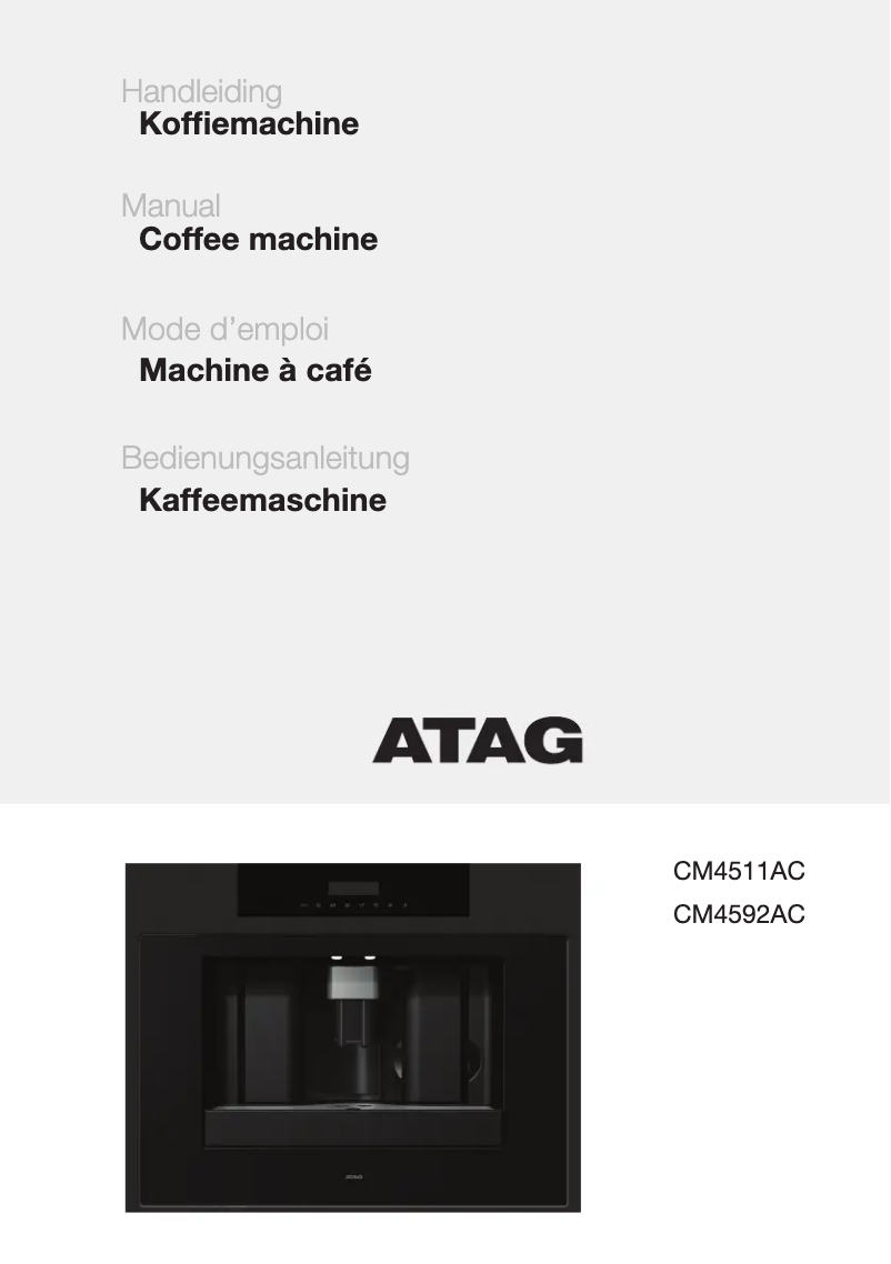 Page 1 of the manual User Manual Atag CM4592AC