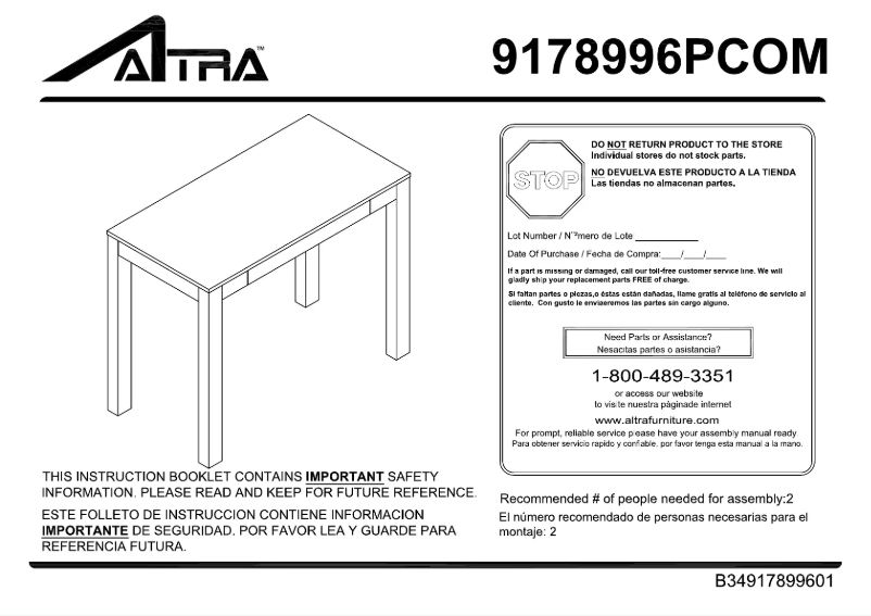 Page n°1 - Manuel utilisateur Altra 9178996PCOM