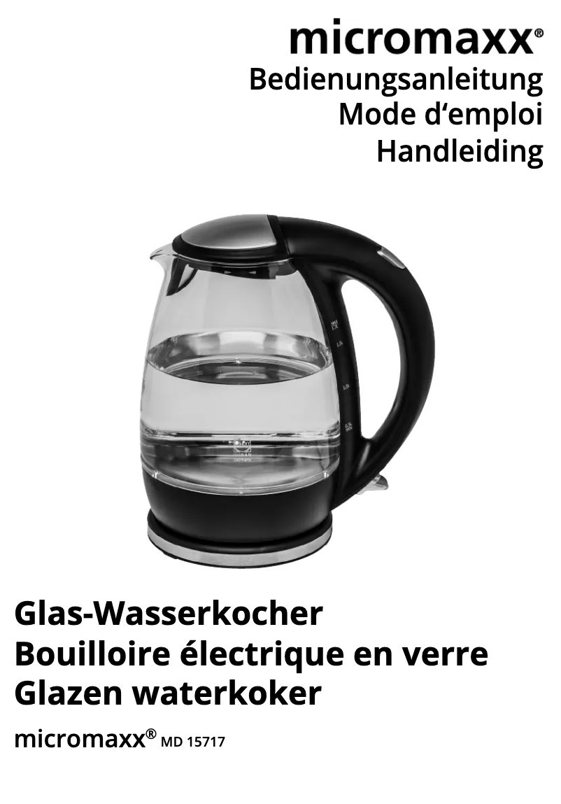 Page n°1 - Manuel utilisateur Micromaxx MD 15717