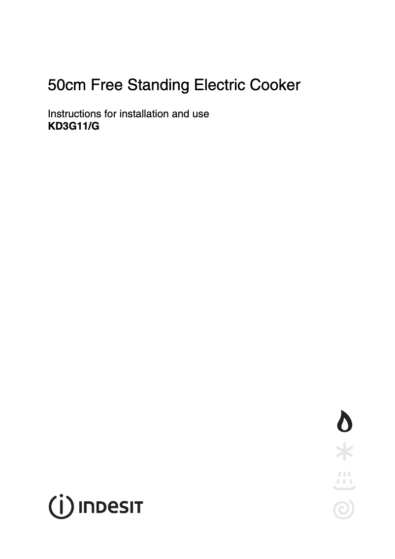 Page 1 de la notice Manuel utilisateur Indesit KD3G11XG