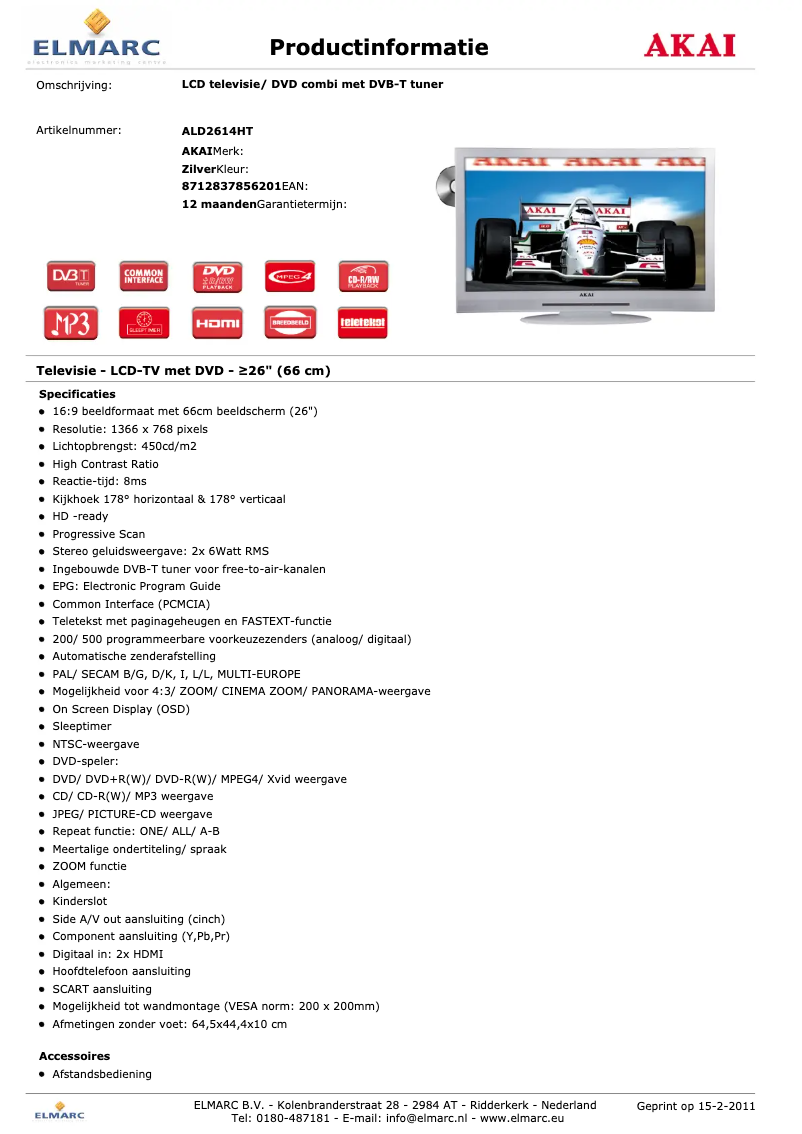 Página 1 del manual Manual de usuario AKAI ALD2614HT