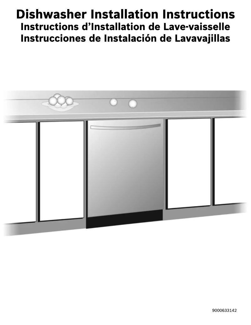 Page 1 de la notice Guide d'installation Bosch SHX4AT55UC