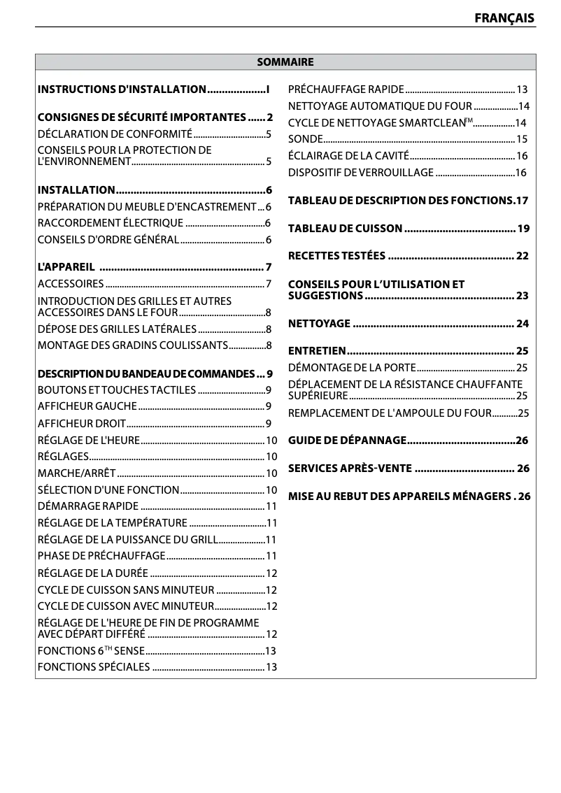 Page n°1 - Mode d'emploi Whirlpool AKZ 6230 IX