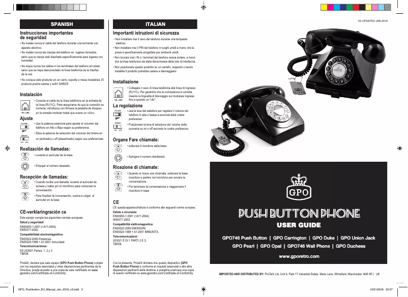 Página 1 del manual Manual de usuario GPO Carrington