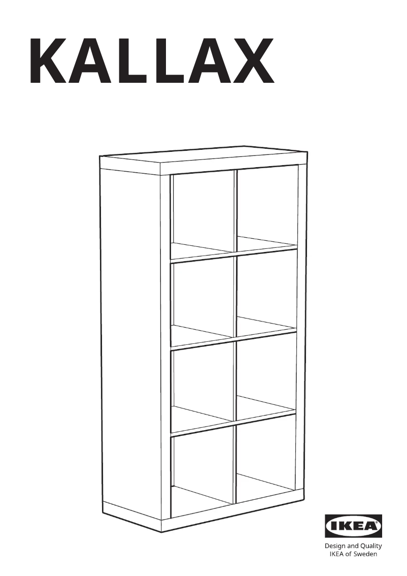 Image de la première page du manuel de l'appareil KALLAX 003.245.18