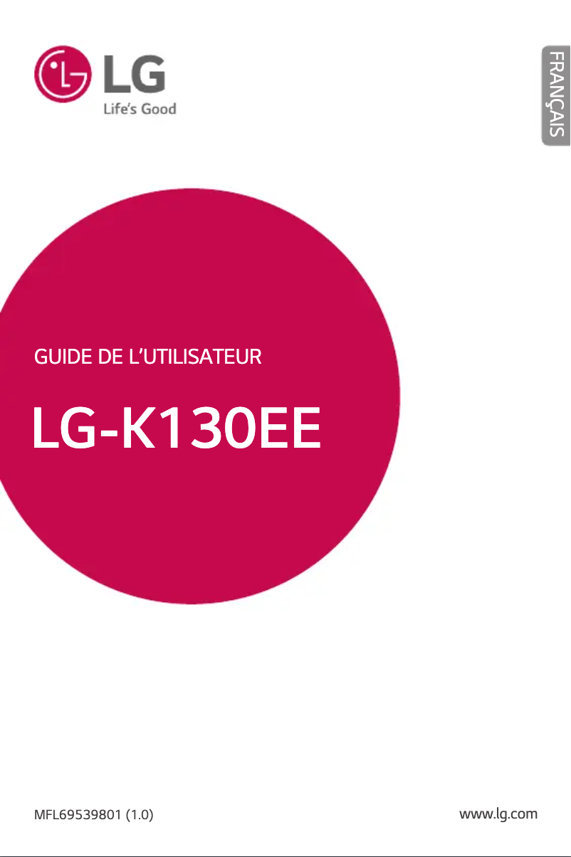 Image de la première page du manuel de l'appareil LG-K130EE