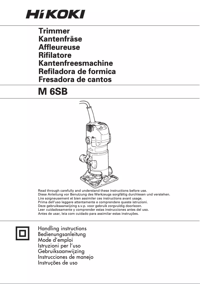 Page n°1 - Manuel utilisateur HiKOKI M6SB