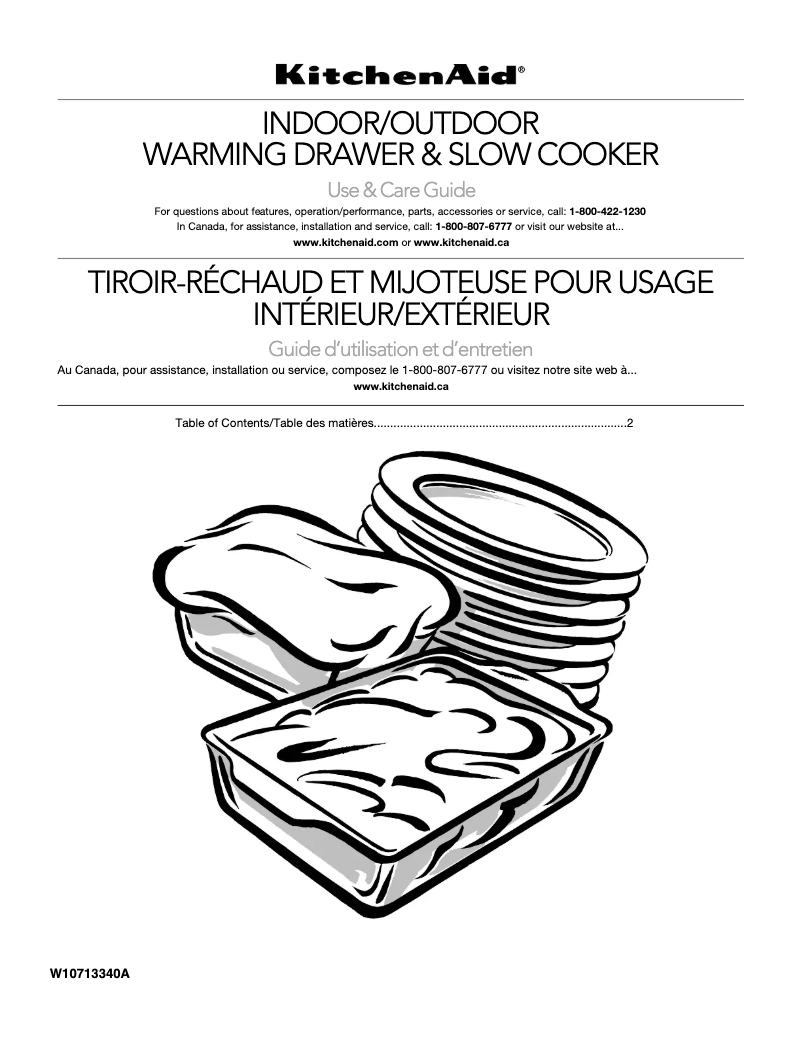 Page n°1 - Manuel d'utilisation et d'entretien KitchenAid KOWT100ESS