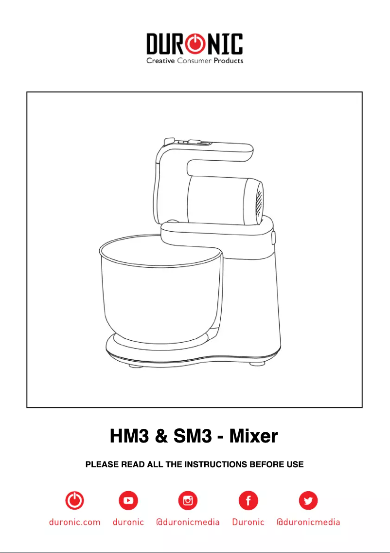 Page 1 de la notice Manuel utilisateur Duronic HM3