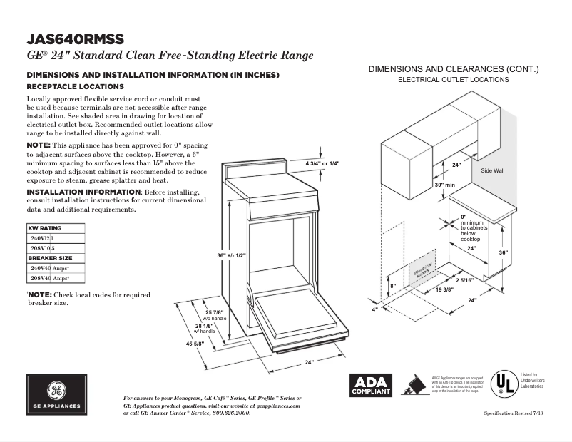 Image de la première page du manuel de l'appareil JAS640RMSS