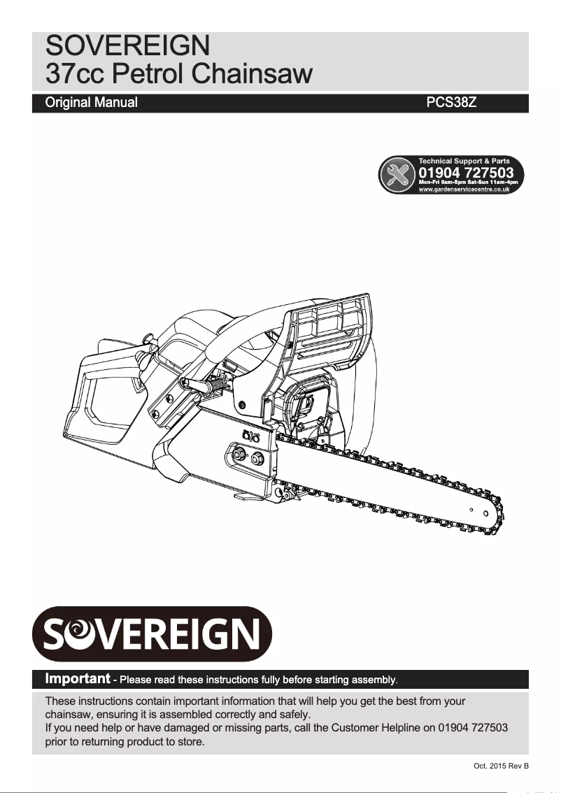 Page n°1 - Manuel utilisateur Sovereign PCS38Z