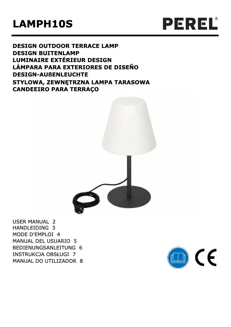 Page 1 de la notice Manuel utilisateur Perel LAMPH10S