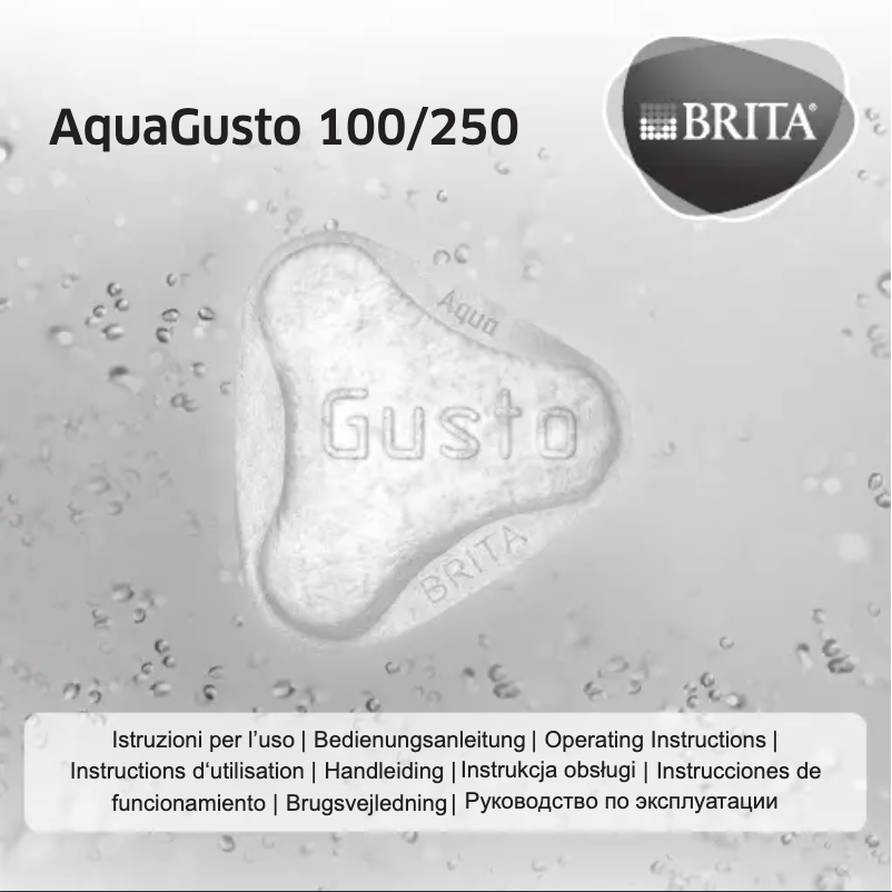 Page n°1 - Manuel utilisateur BRITA AquaGusto