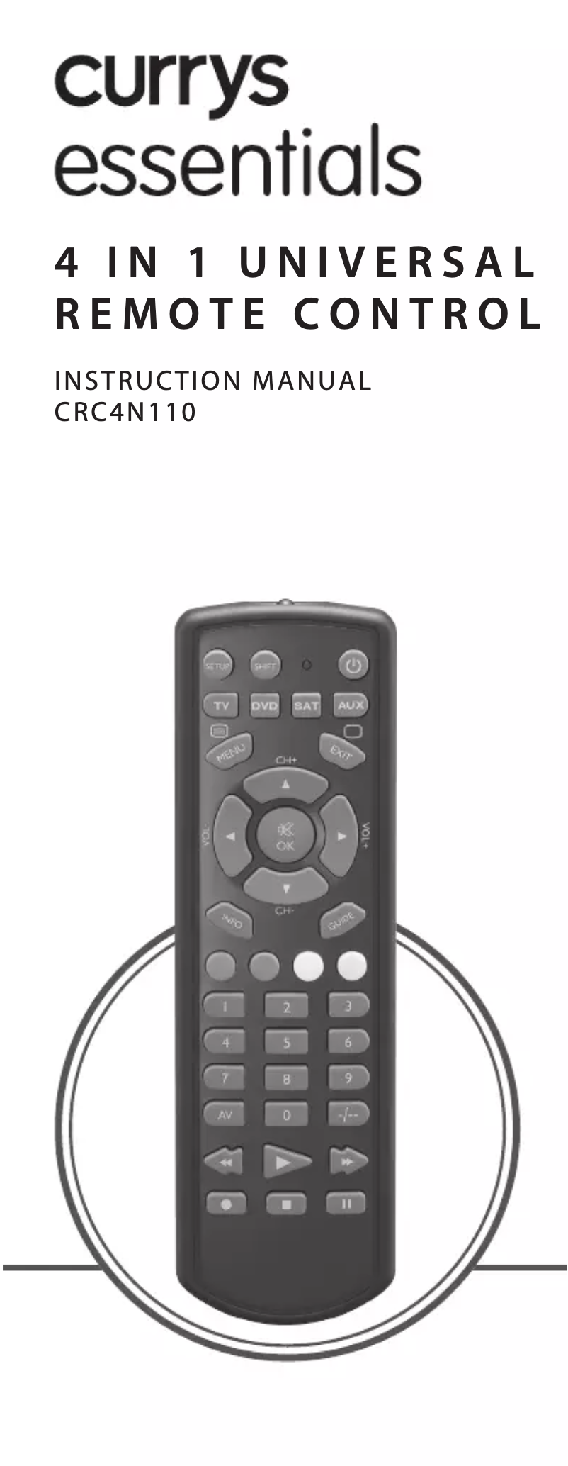 Page 1 de la notice Manuel utilisateur Currys Essentials CRC4N110