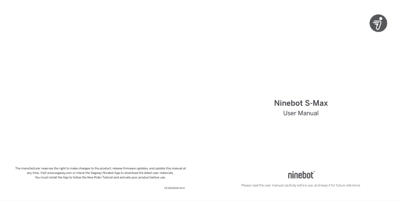 Page 1 of the manual User Manual Segway Ninebot S-Max