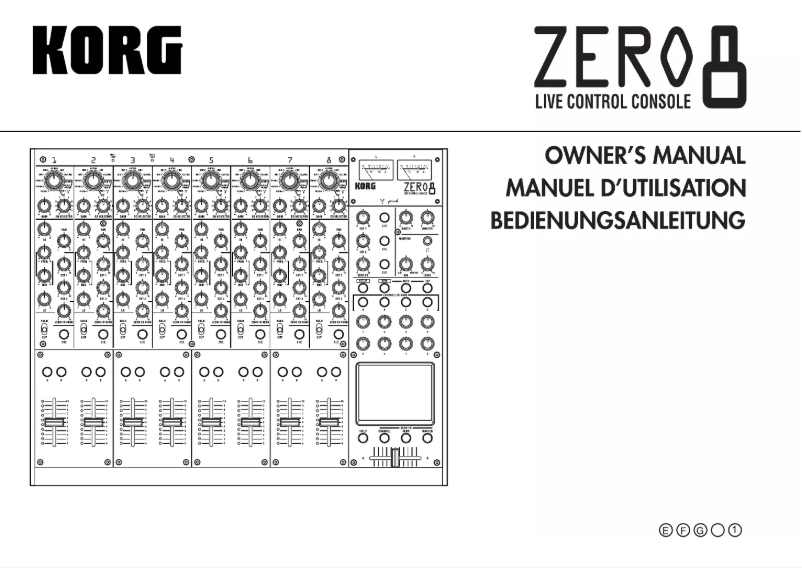 Page 1 de la notice Manuel utilisateur Korg ZERO8