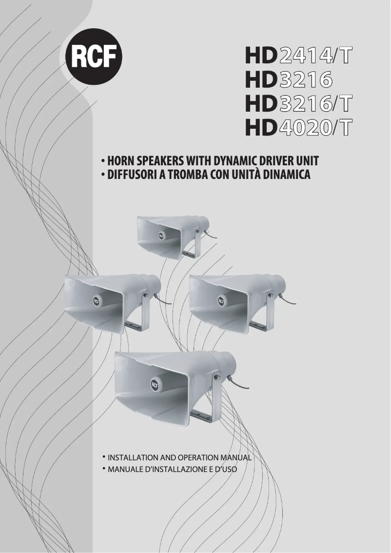Page 1 de la notice Manuel utilisateur RCF HD 3216