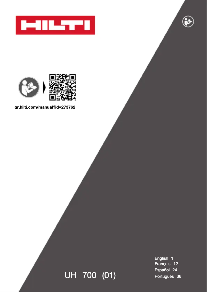 Image de la première page du manuel de l'appareil UH 700