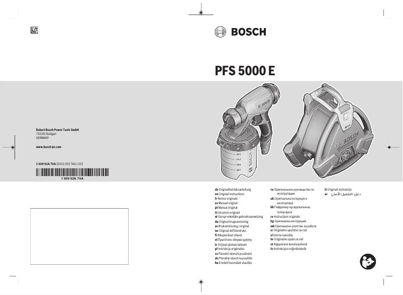 Page n°1 - Manuel utilisateur Bosch PFS 5000 E
