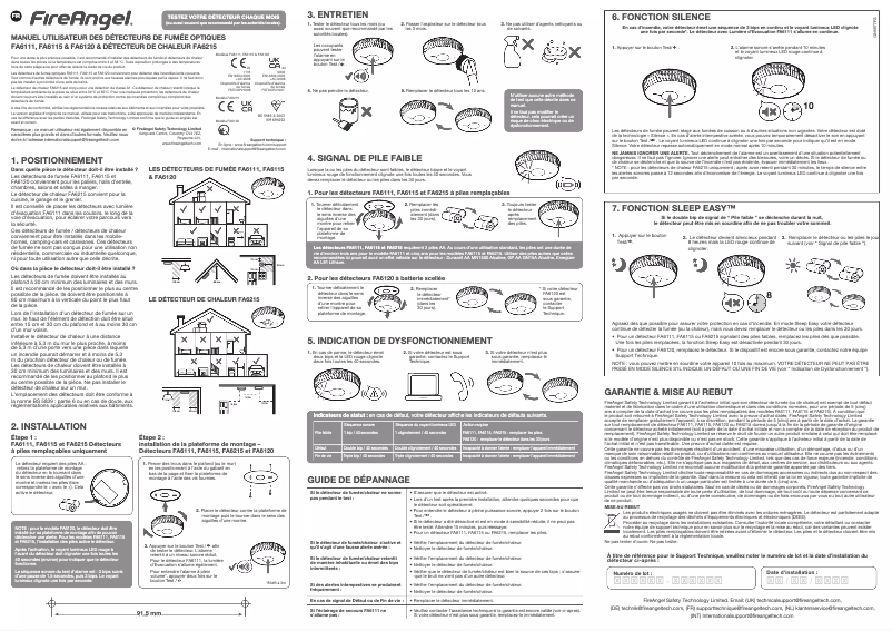 Image de la première page du manuel de l'appareil FA6115