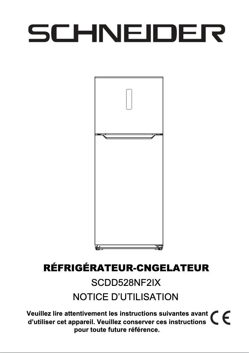 Image de la première page du manuel de l'appareil SCDD528NF2IX