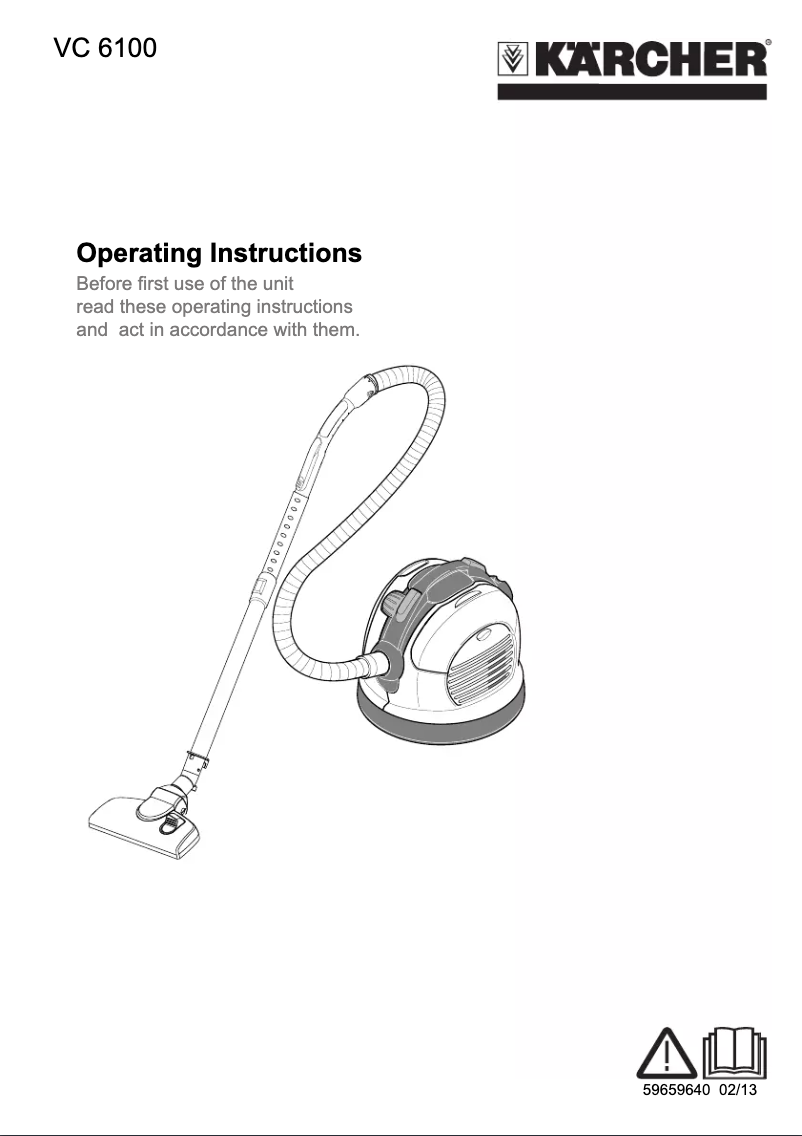 Page 1 of the manual User Manual Kärcher VC 6100