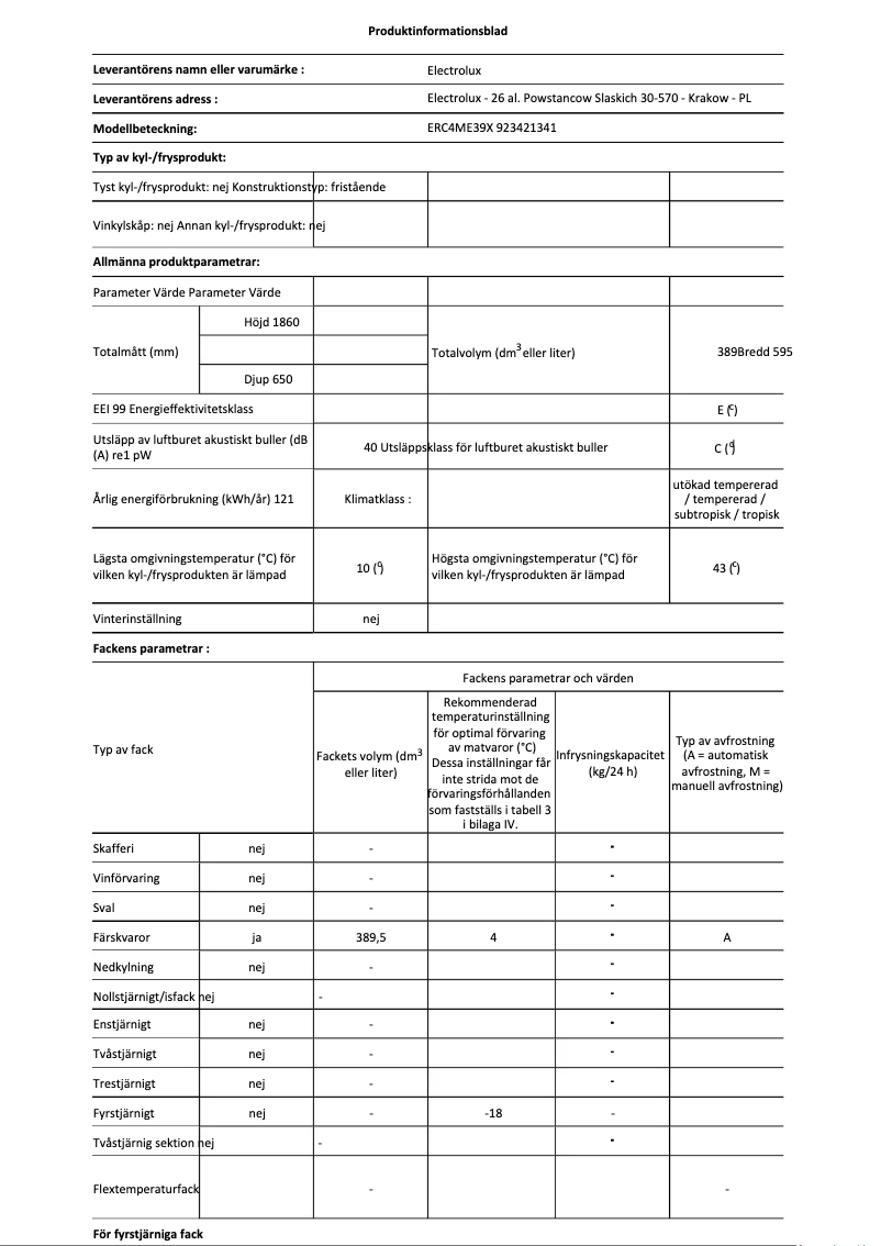 Page 1 de la notice Manuel utilisateur Electrolux ERC4ME39X