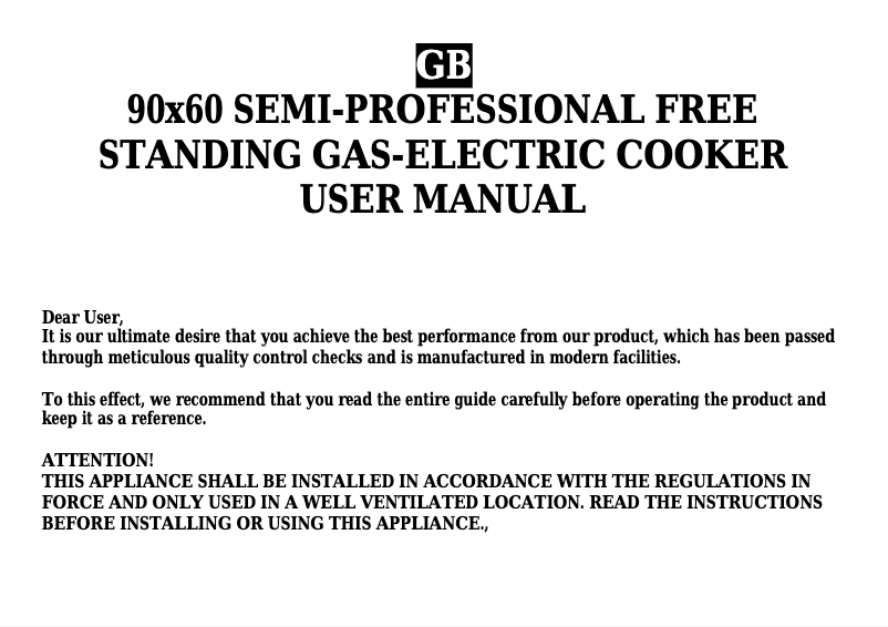 Image de la première page du manuel de l'appareil CB9060IB