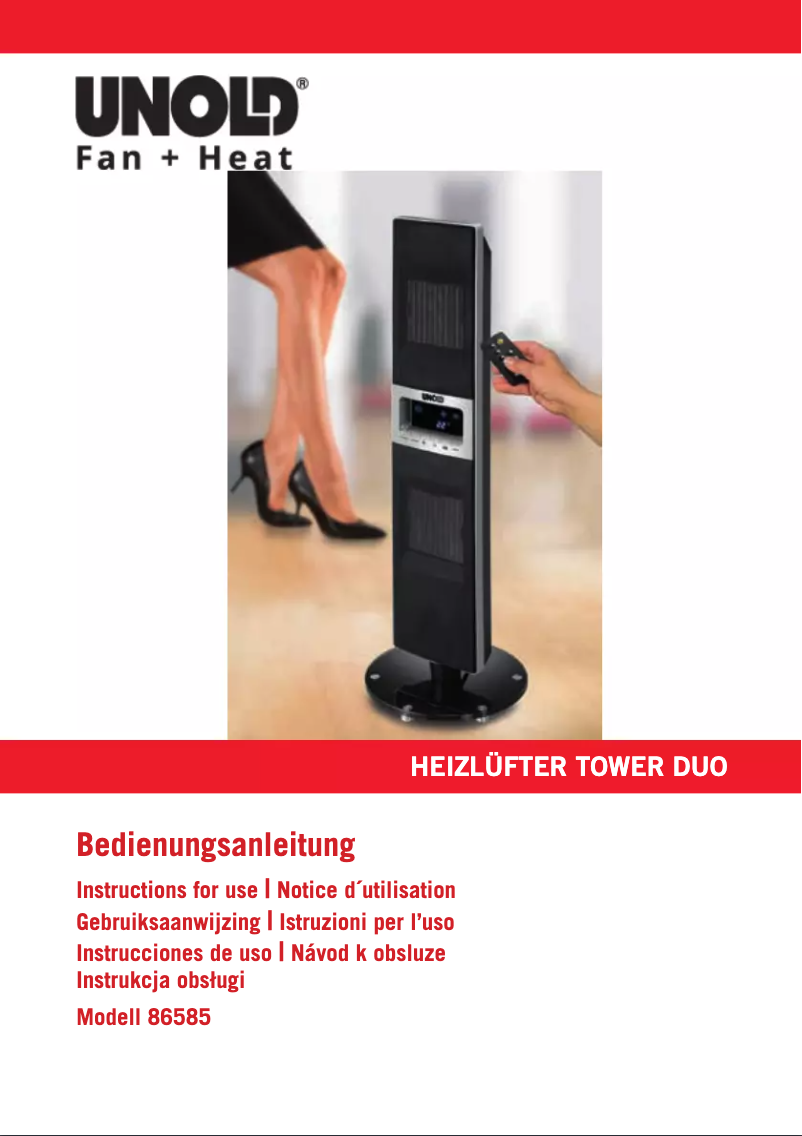 Image de la première page du manuel de l'appareil 86585