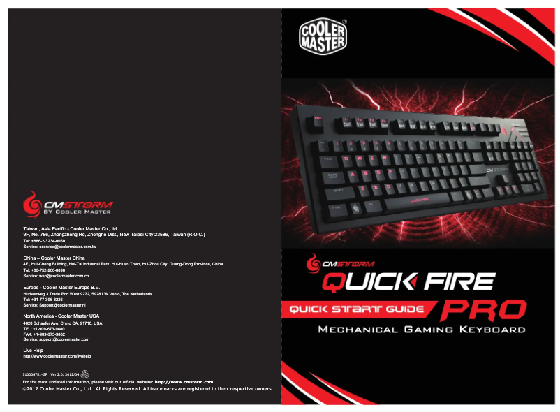 Page 1 de la notice Mode d'emploi Cooler Master Quick Fire Pro
