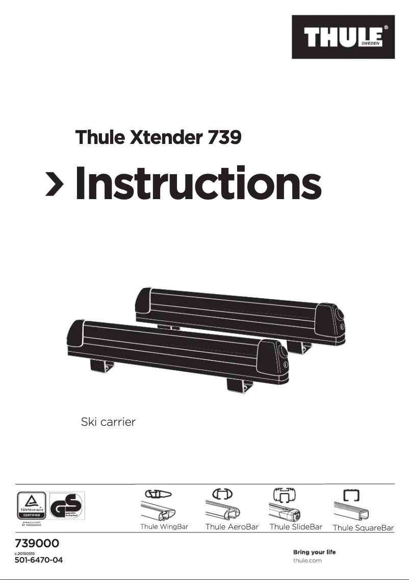 Page n°1 - Manuel utilisateur Thule Xtender